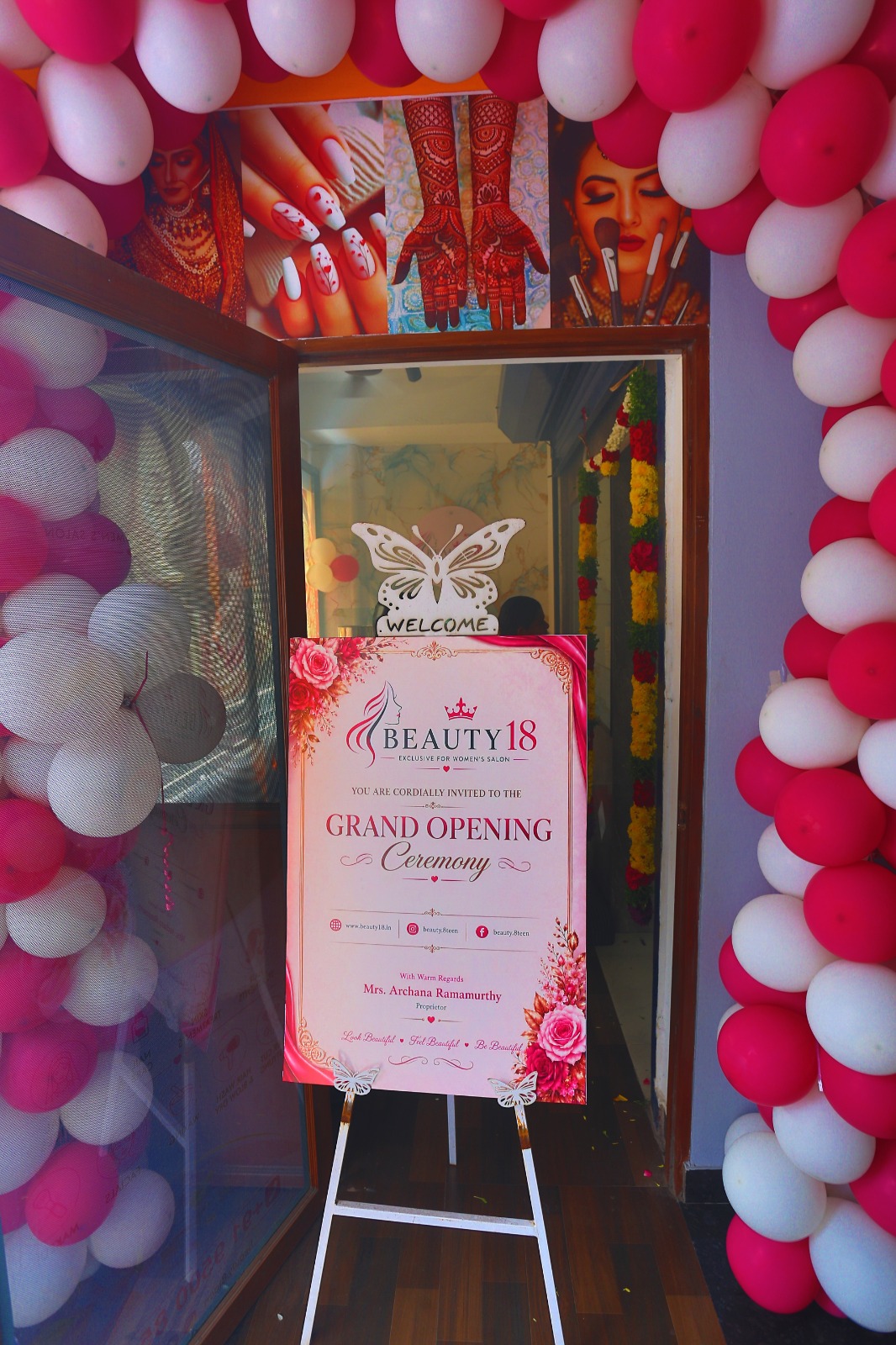 Beauty18 grand opening ceremony invitation