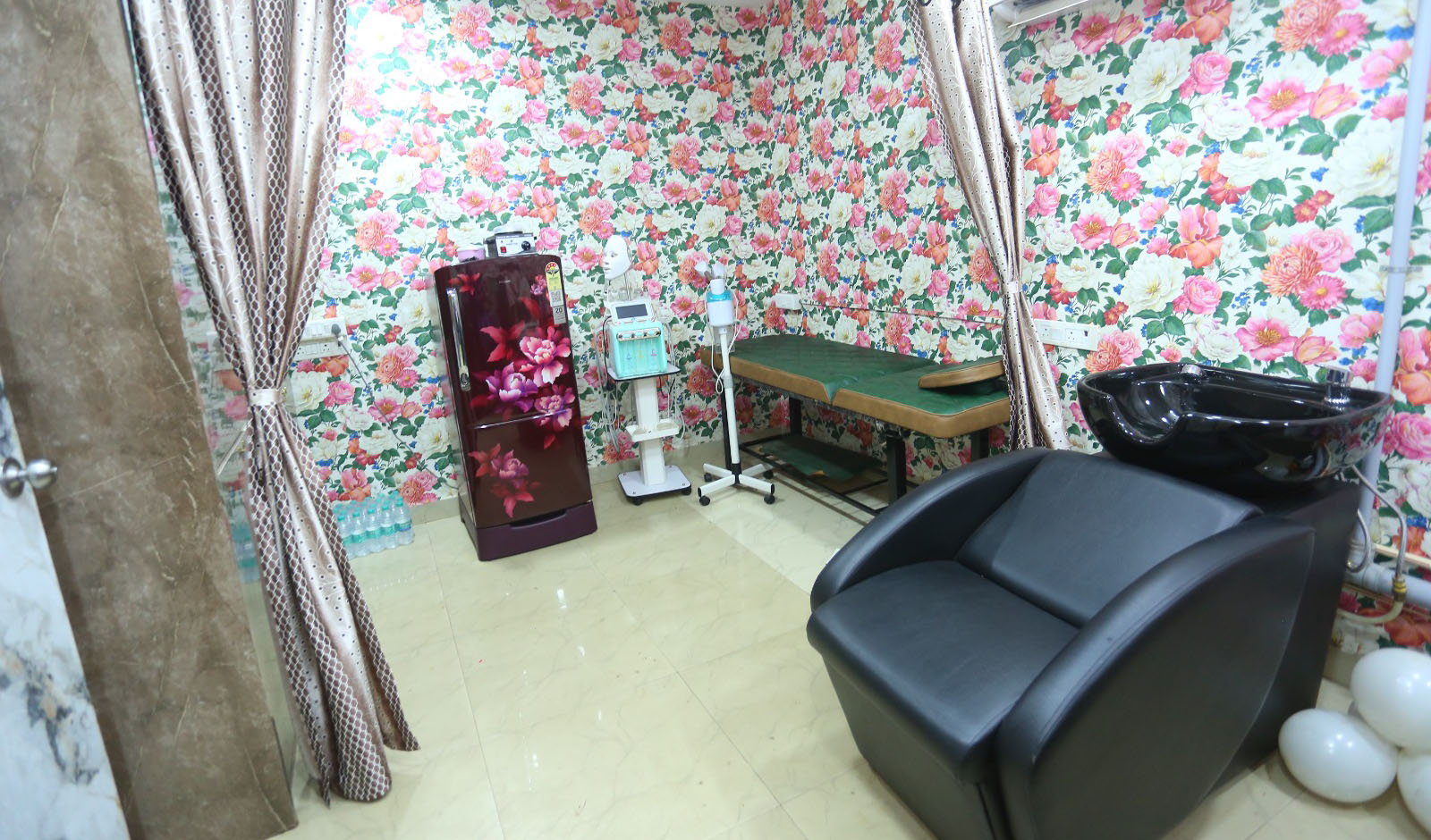 Private skin and facial treatment room
