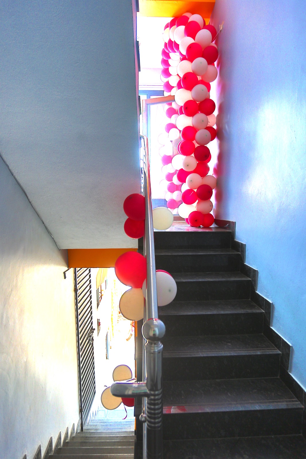 Steps leading up to Beauty18 first floor salon